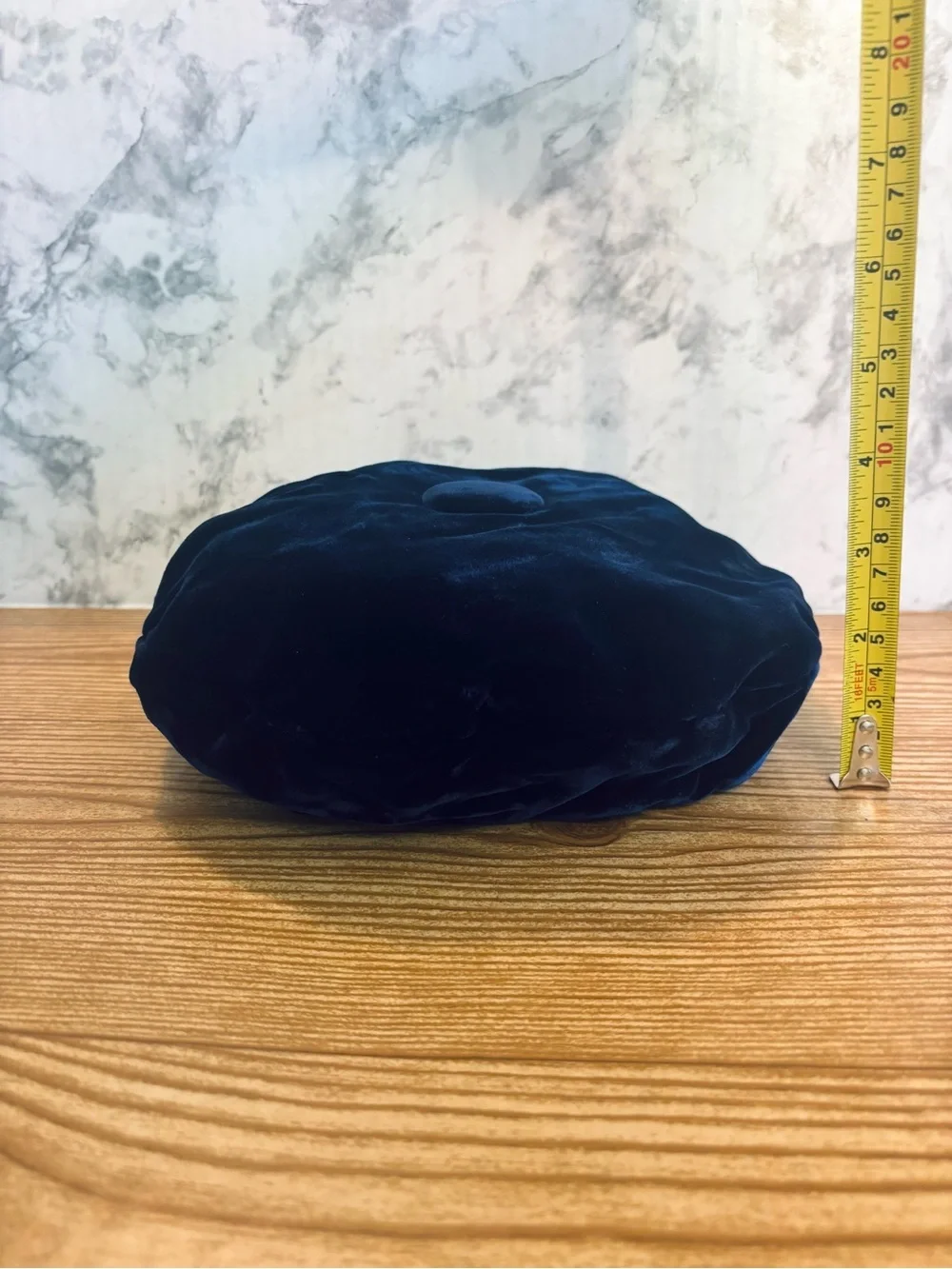 Vintage Navy Blue Velvet Beret Hat Union Made in the USA